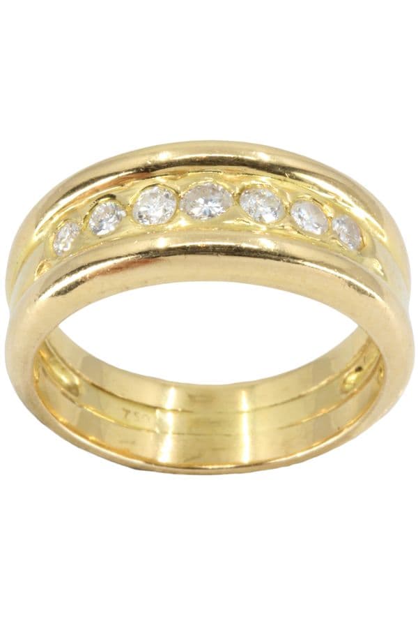 BAGUE MODERNE DIAMANTS — vue 1