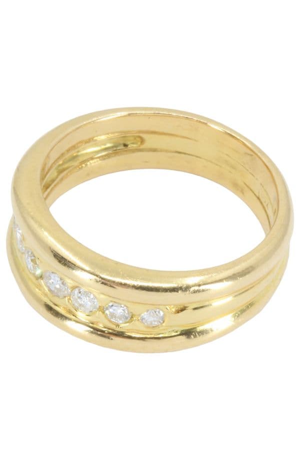 BAGUE MODERNE DIAMANTS — vue 3