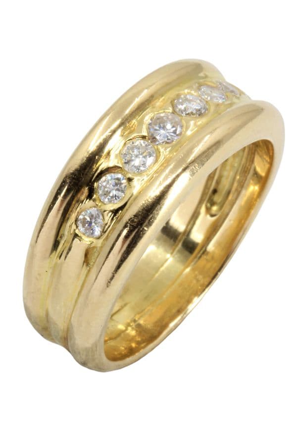 BAGUE MODERNE DIAMANTS — vue 4