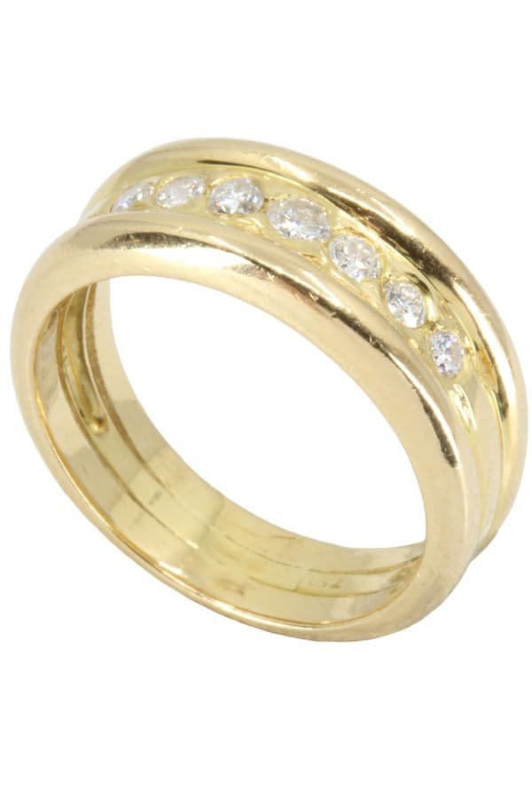 BAGUE MODERNE DIAMANTS — vue 5