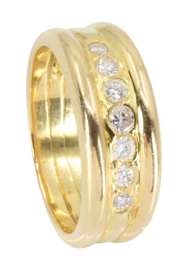 BAGUE MODERNE DIAMANTS — vue 6