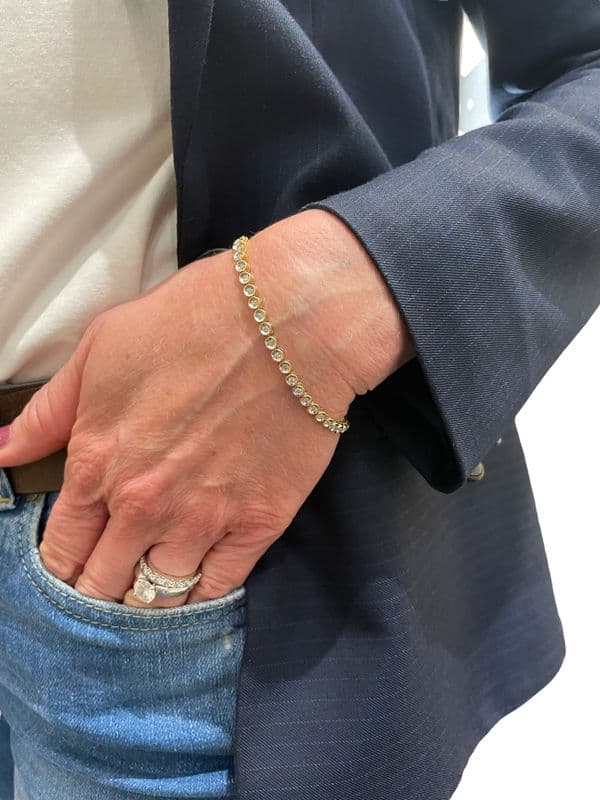 BRACELET LIGNE TENNIS DIAMANTS — vue 2