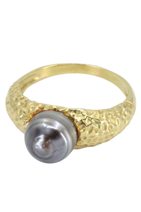 BAGUE MODERNE PERLE DE TAHITI — vue 3