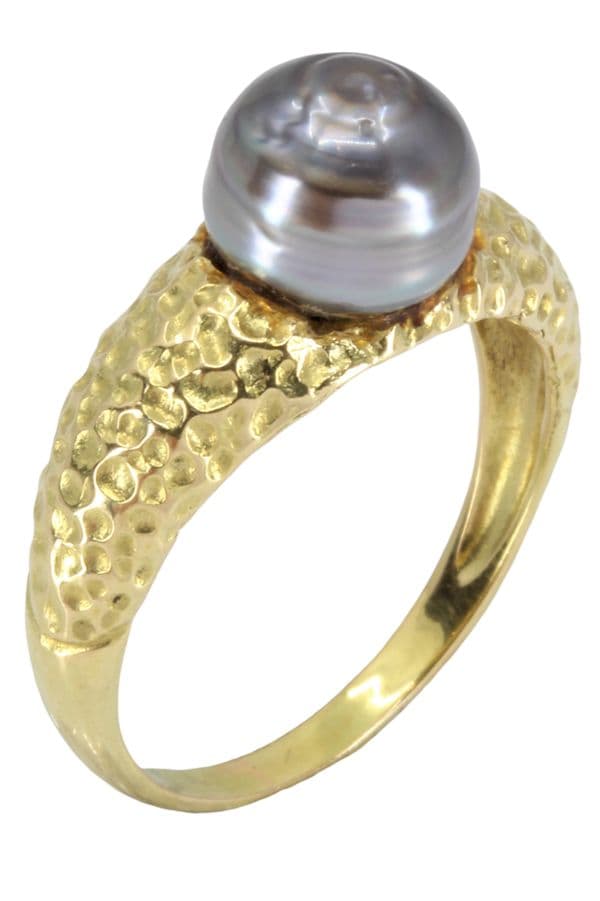BAGUE MODERNE PERLE DE TAHITI — vue 5