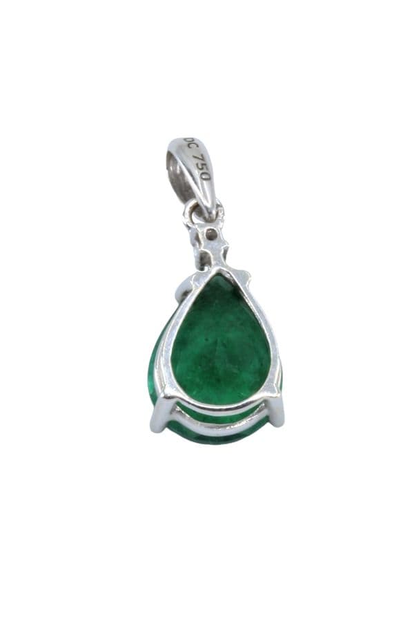 PENDENTIF ÉMERAUDE ET DIAMANT — vue 3