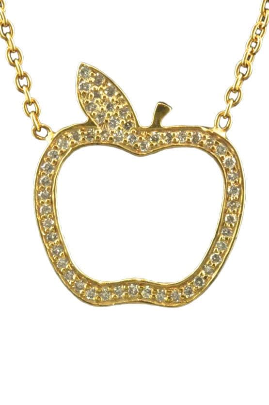 COLLIER POMME DIAMANTS — vue 2