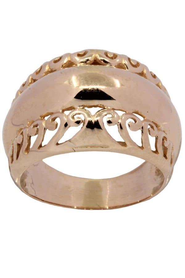 BAGUE TRIPLE JONCS AJOURÉE — vue 1