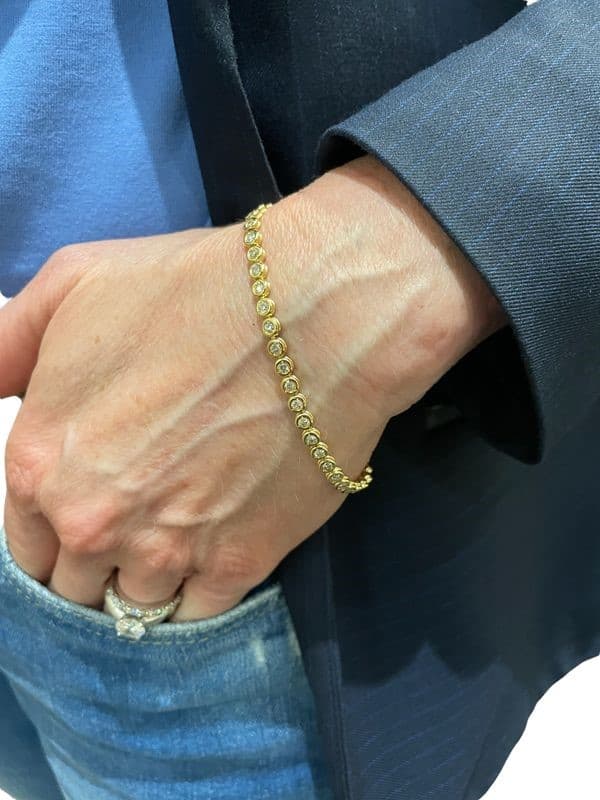 BRACELET LIGNE TENNIS DIAMANTS — vue 2