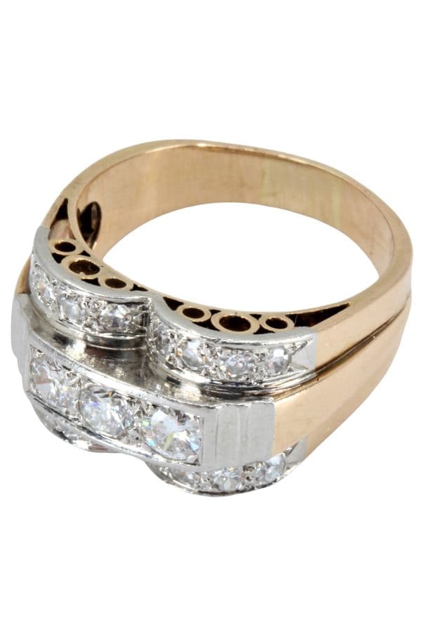 BAGUE DIAMANTS ANNÉES 50' — vue 3