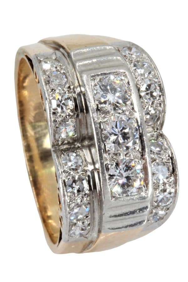 BAGUE DIAMANTS ANNÉES 50' — vue 4