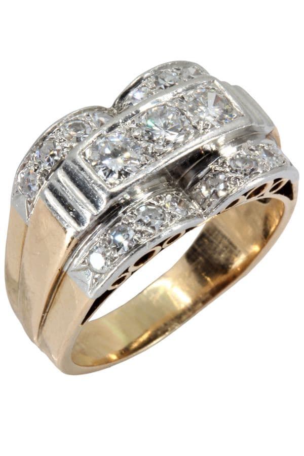 BAGUE DIAMANTS ANNÉES 50' — vue 5