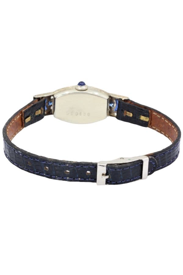 MONTRE ART-DÉCO SAPHIRS ET DIAMANTS — vue 6