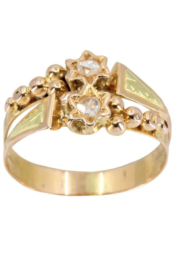 BAGUE DIAMANTS NAPOLÉON III — vue 1