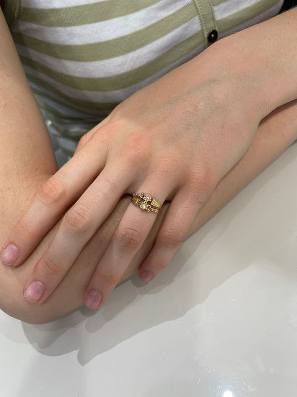 BAGUE DIAMANTS NAPOLÉON III — vue 2