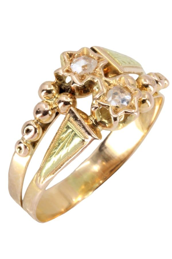 BAGUE DIAMANTS NAPOLÉON III — vue 4