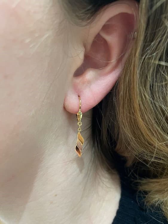 BOUCLES D'OREILLES DORMEUSES 3 ORS — vue 2