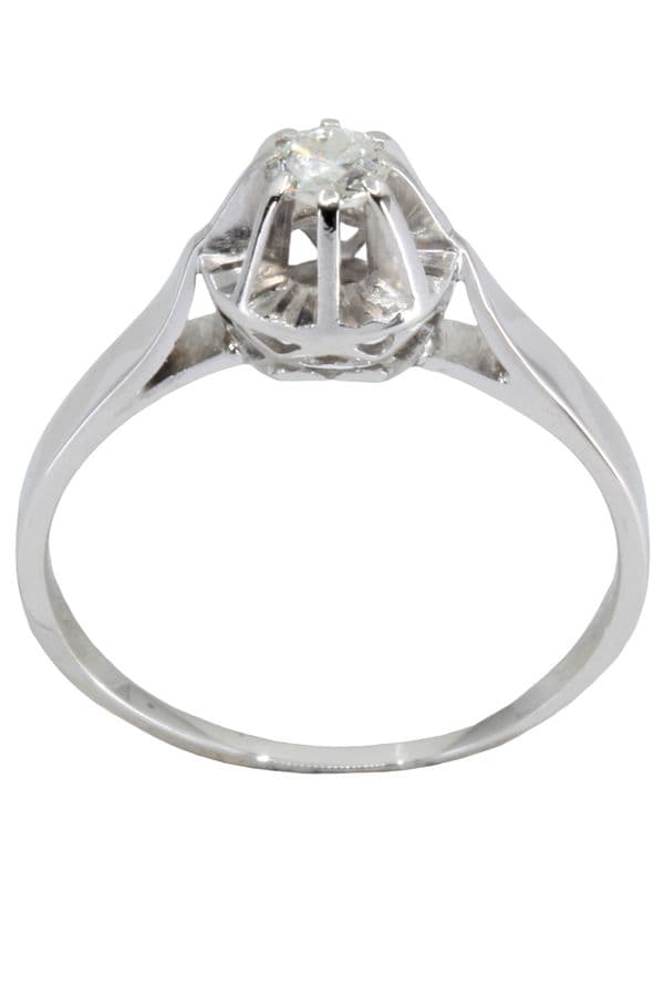 SOLITAIRE ANCIEN DIAMANT 0.15 CARAT — vue 1