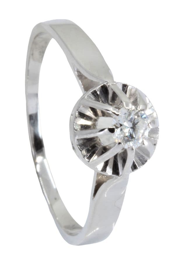 SOLITAIRE ANCIEN DIAMANT 0.15 CARAT — vue 3