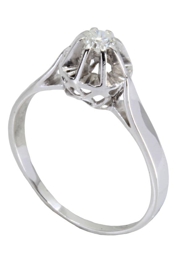 SOLITAIRE ANCIEN DIAMANT 0.15 CARAT — vue 4