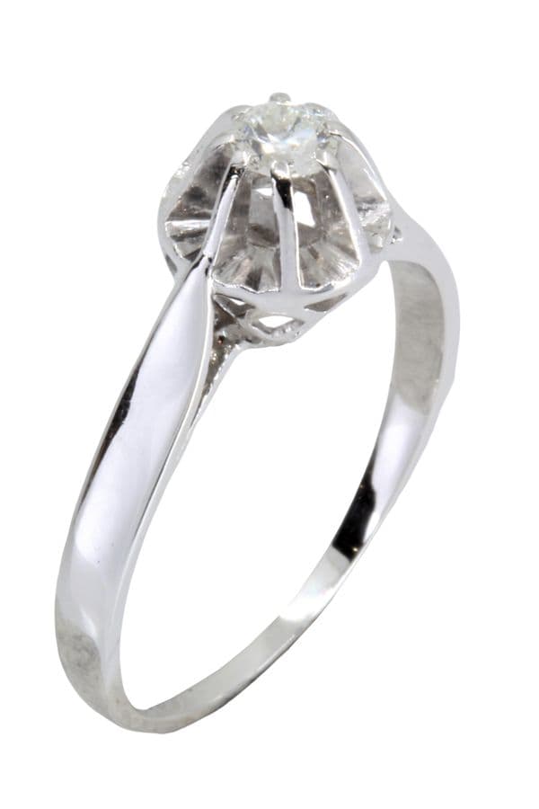 SOLITAIRE ANCIEN DIAMANT 0.15 CARAT — vue 5