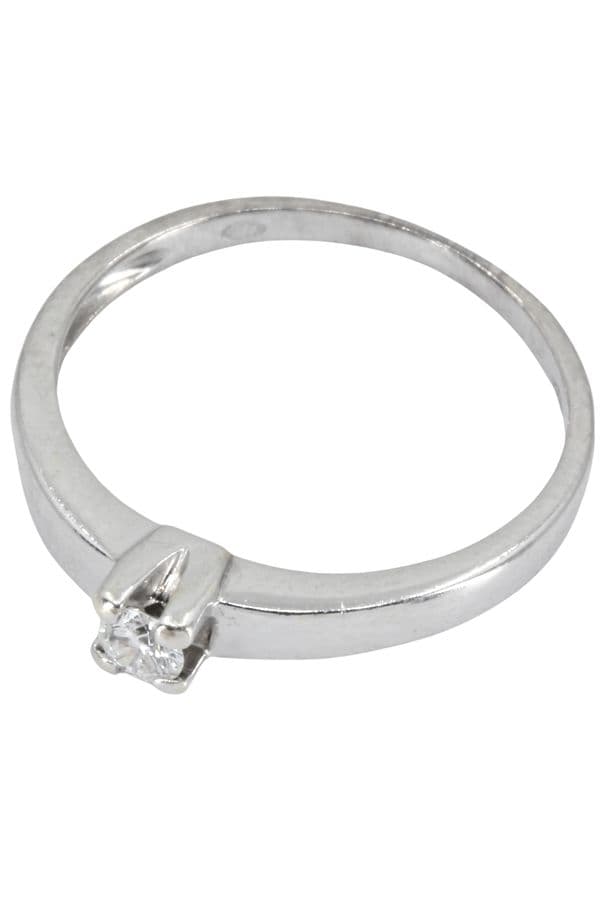 SOLITAIRE MODERNE DIAMANT 0.10 CARAT — vue 3