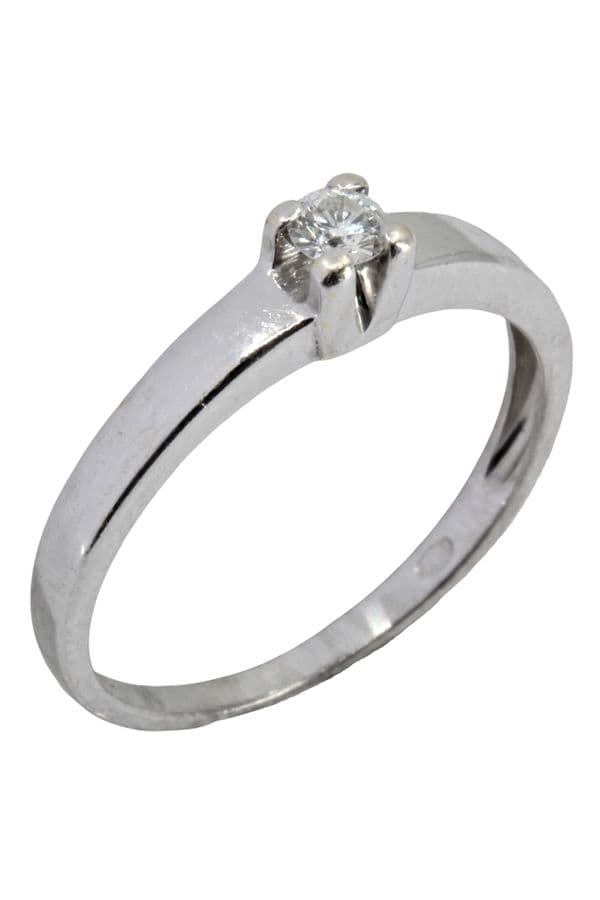 SOLITAIRE MODERNE DIAMANT 0.10 CARAT — vue 4