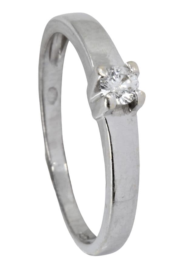SOLITAIRE MODERNE DIAMANT 0.10 CARAT — vue 5