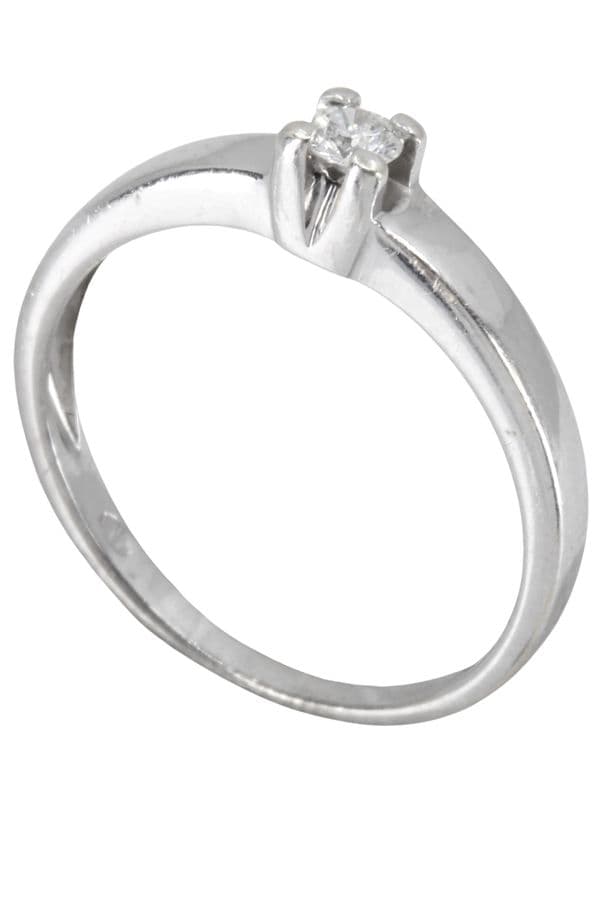 SOLITAIRE MODERNE DIAMANT 0.10 CARAT — vue 6