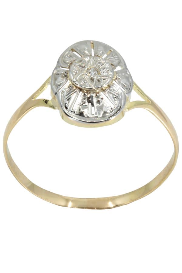 BAGUE ART-NOUVEAU DIAMANT — vue 1