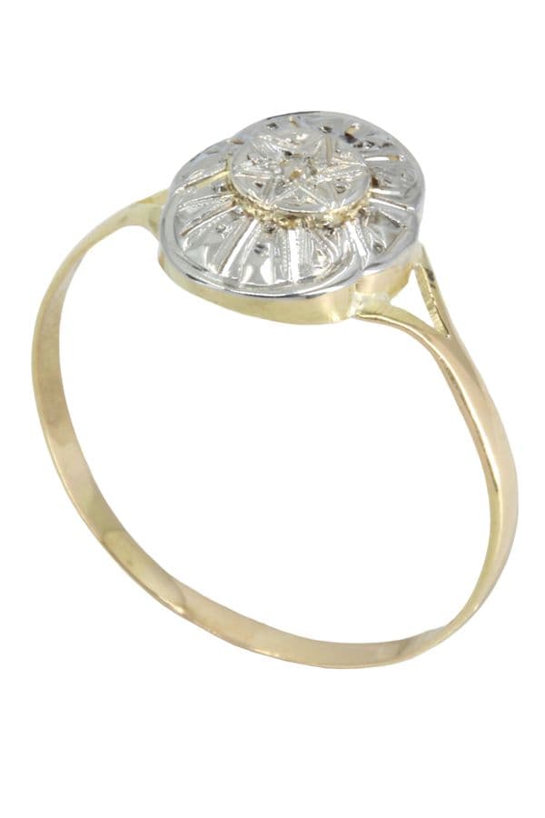 BAGUE ART-NOUVEAU DIAMANT — vue 5