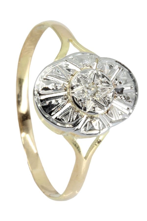 BAGUE ART-NOUVEAU DIAMANT — vue 6