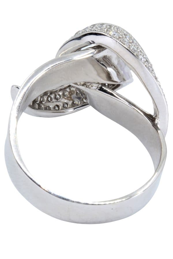 BAGUE MODERNE NŒUD DIAMANTÉ — vue 6