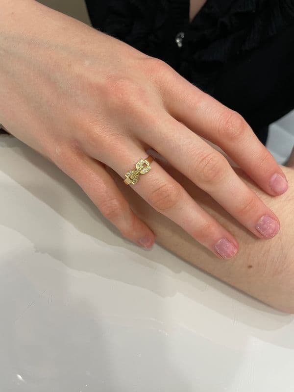 BAGUE DOUBLE C DIAMANTS — vue 2