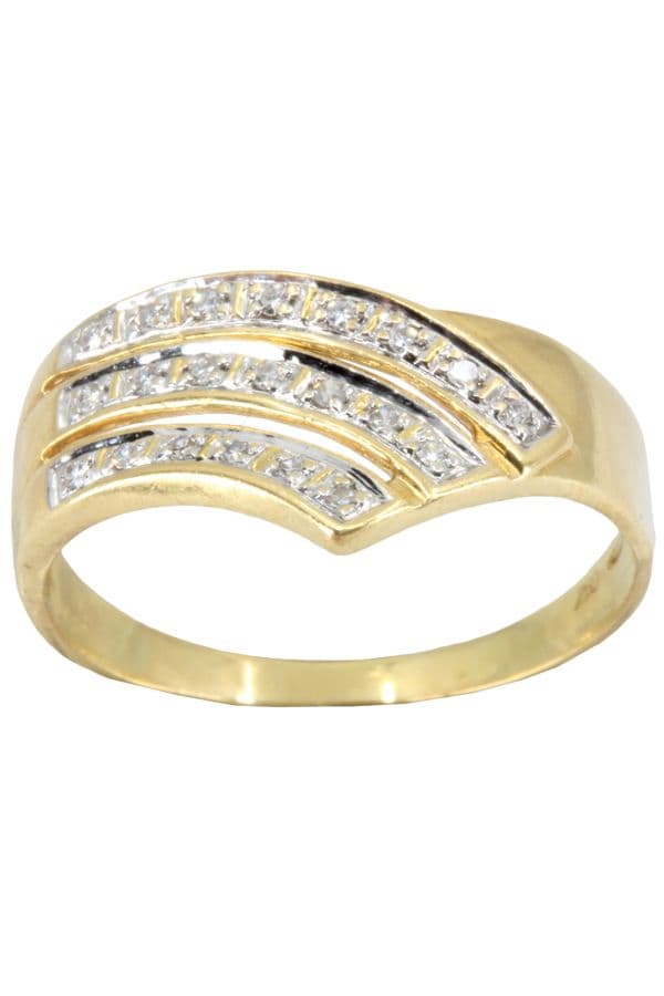 BAGUE MODERNE DIAMANTS — vue 1