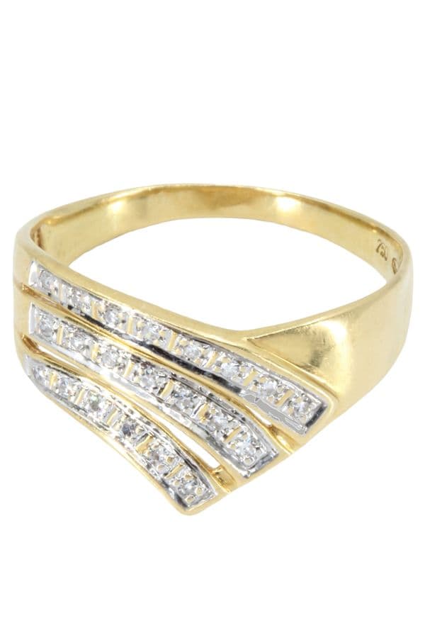 BAGUE MODERNE DIAMANTS — vue 3