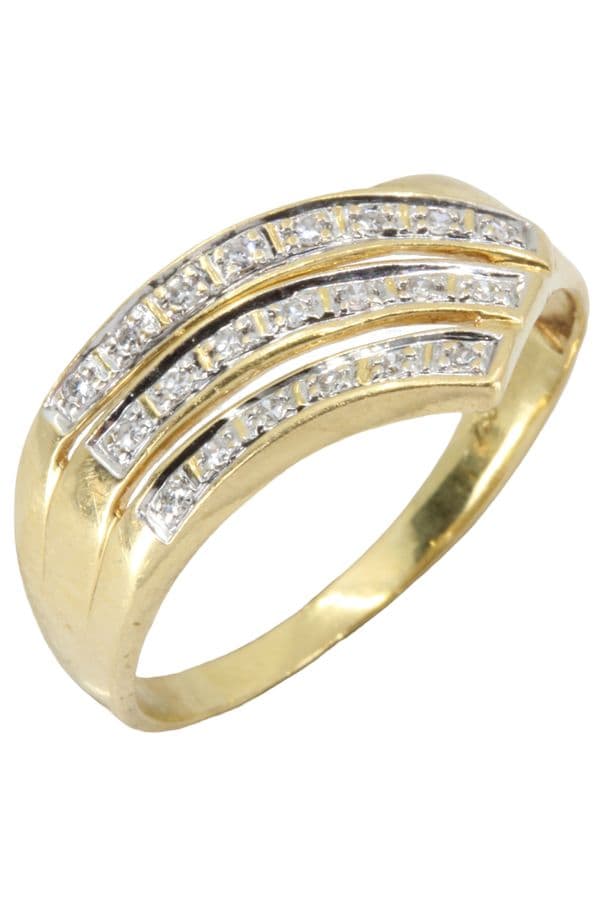 BAGUE MODERNE DIAMANTS — vue 4