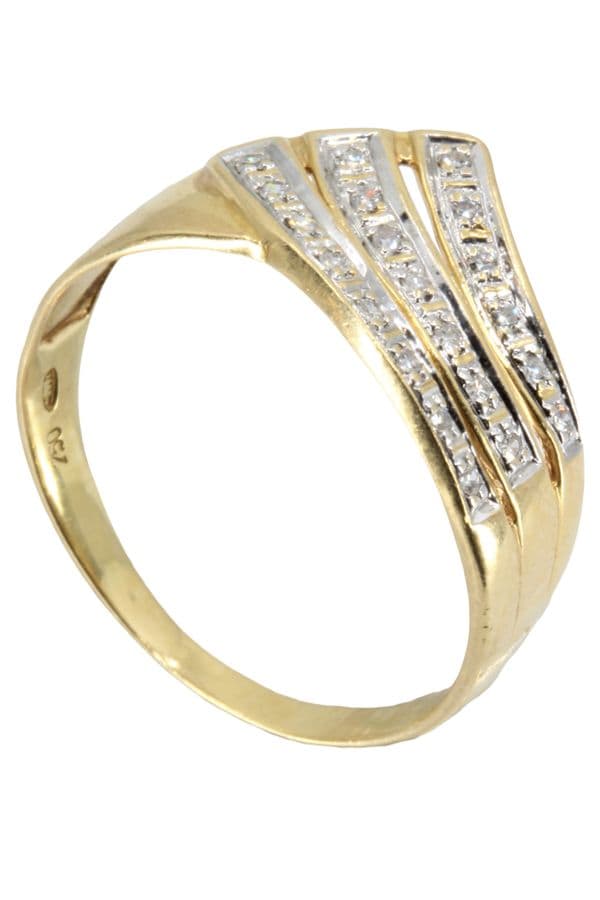 BAGUE MODERNE DIAMANTS — vue 5