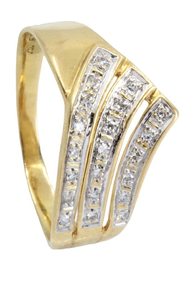 BAGUE MODERNE DIAMANTS — vue 6