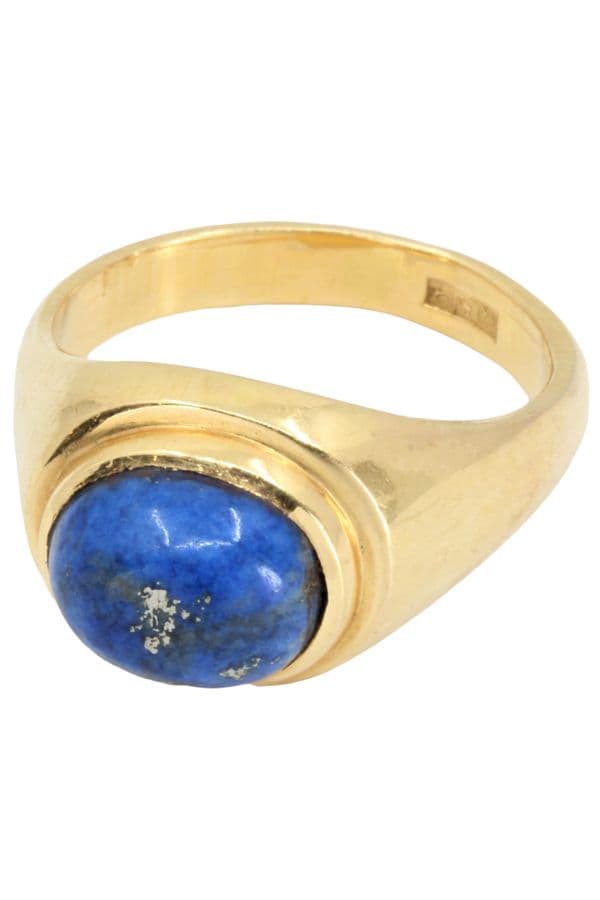 BAGUE JONC ANCIENNE LAPIS LAZULI — vue 3