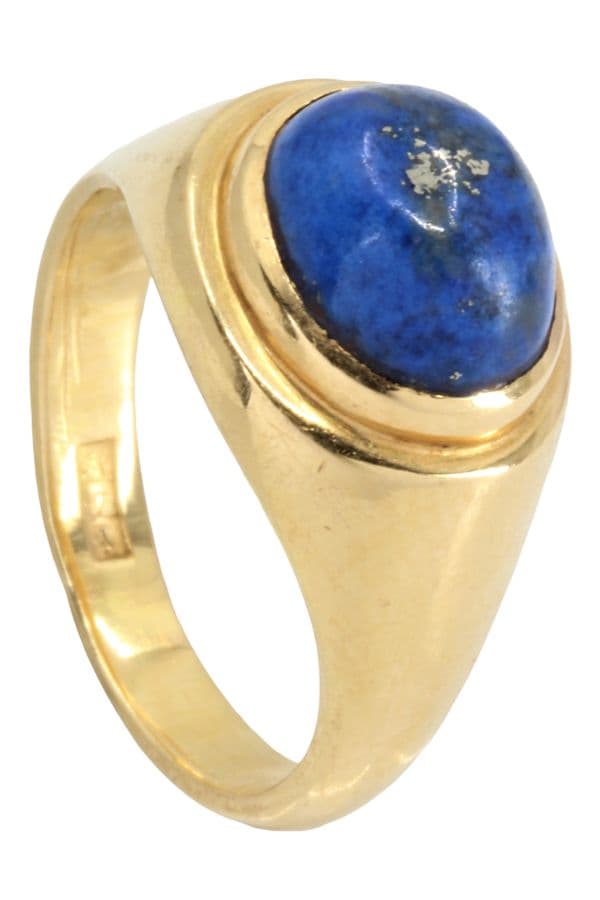 BAGUE JONC ANCIENNE LAPIS LAZULI — vue 6