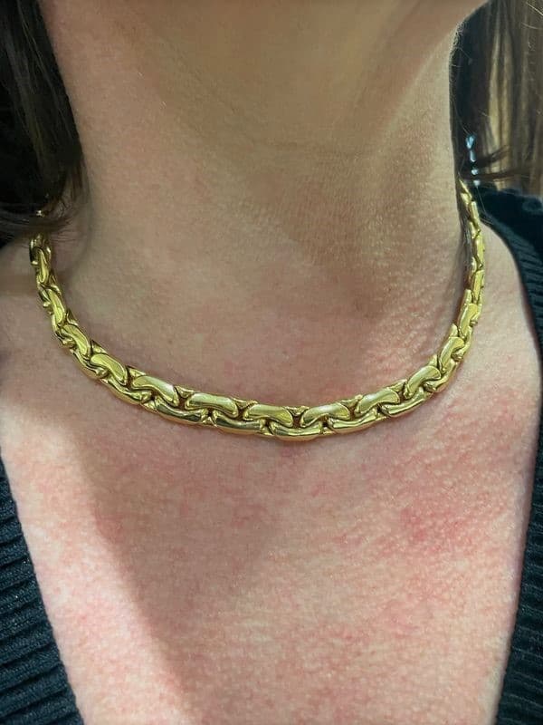 COLLIER MODERNE MAILLE HARICOT — vue 2