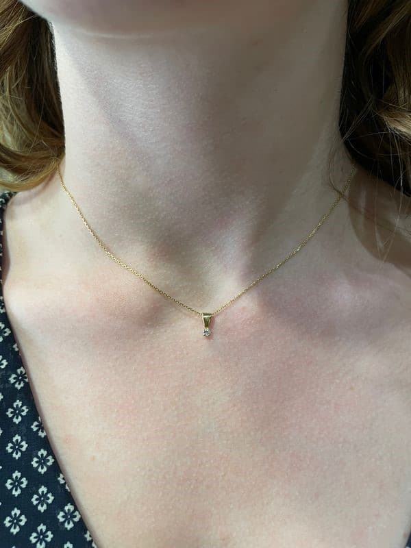 COLLIER MODERNE DIAMANT — vue 2
