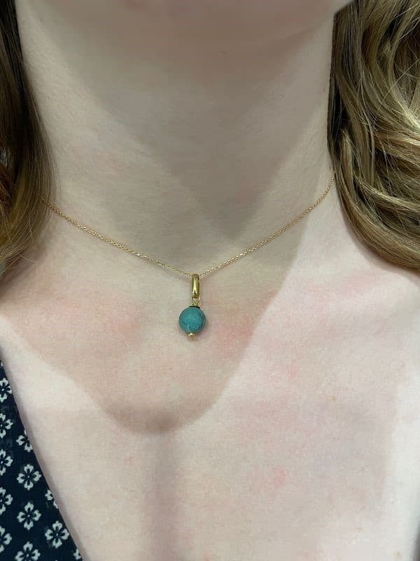 PENDENTIF MODERNE TURQUOISE — vue 2