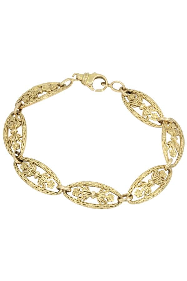 BRACELET ANCIEN DÉCOR FLORAL — vue 3