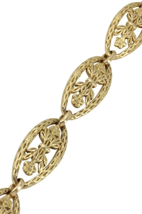 BRACELET ANCIEN DÉCOR FLORAL — vue 4
