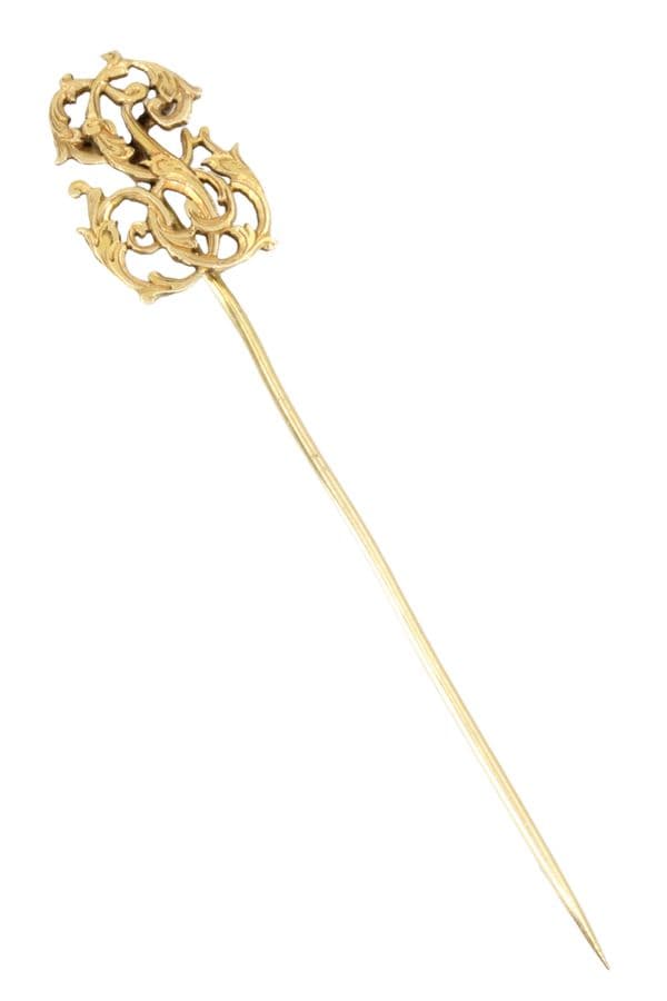 ÉPINGLE ANCIENNE MONOGRAMME — vue 1