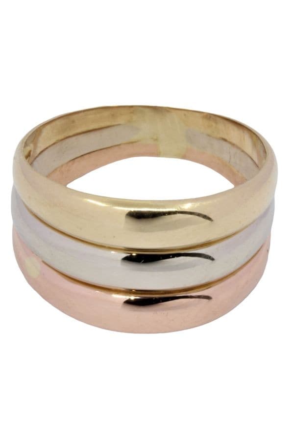 BAGUE TRIPLE JONC 3 ORS — vue 3