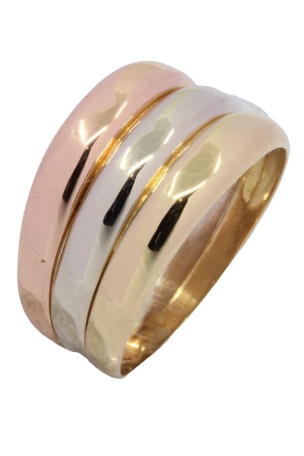 BAGUE TRIPLE JONC 3 ORS — vue 4