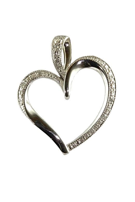 PENDENTIF COEUR DIAMANTS — vue 1