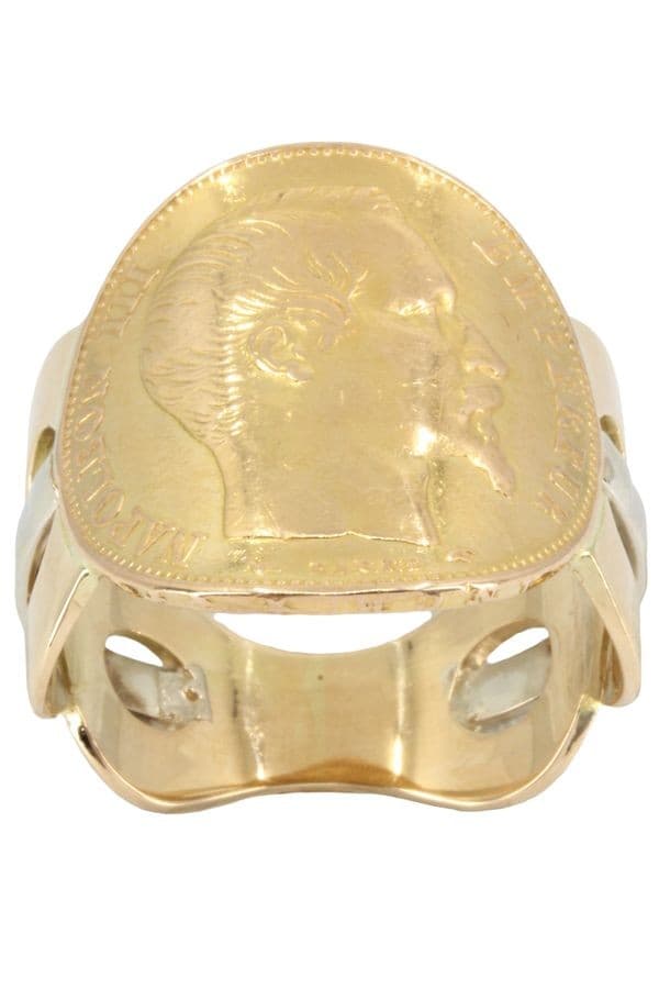 BAGUE PIÈCE 20 FRANCS NAPOLÉON III — vue 1
